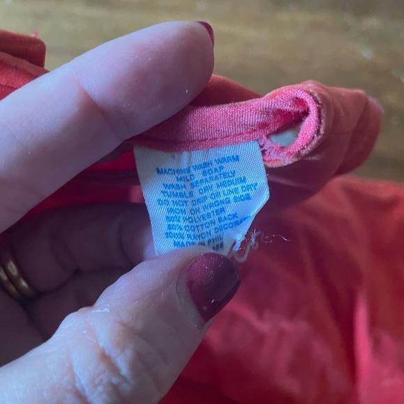 Vintage 70s 80s Lot Of 2 Baby Girl Cotton Velvet Dresses Red Orange 24 Mo 2T - Picture 5 of 10